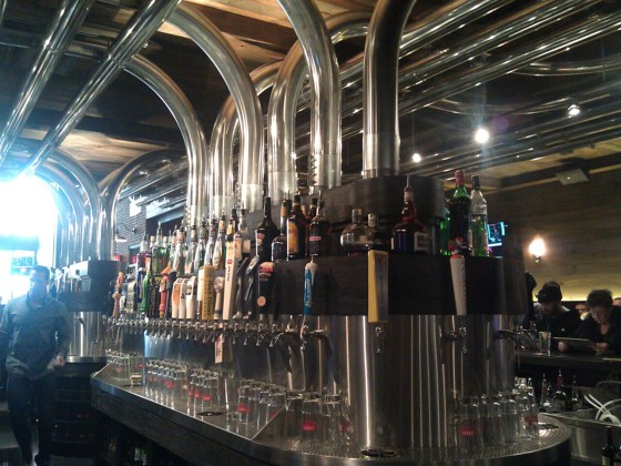 The bar - the focal point of the restaurant.