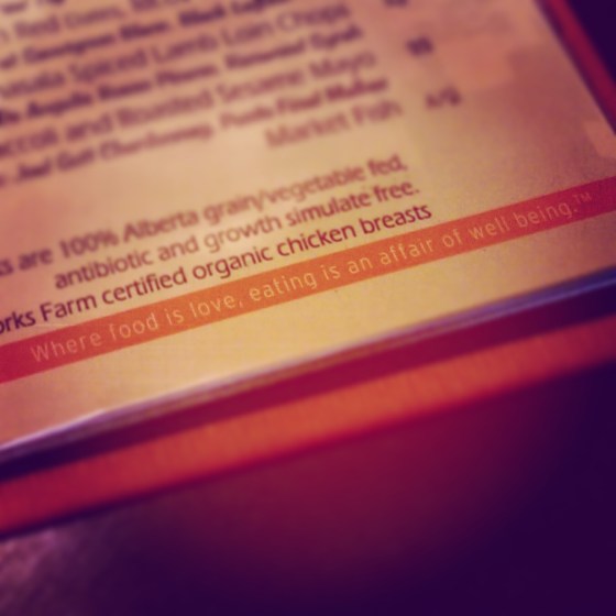 The restaurant's tag line.