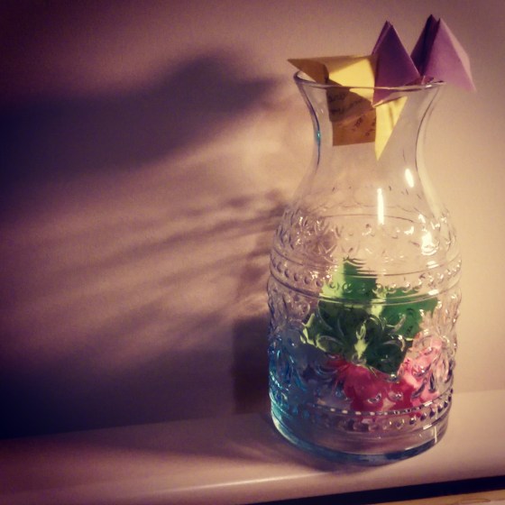 A joy jar that holds all of my wonderful memories until I shake them out come New Year's Eve 2015 and read them one by one...I think I need a bigger one!