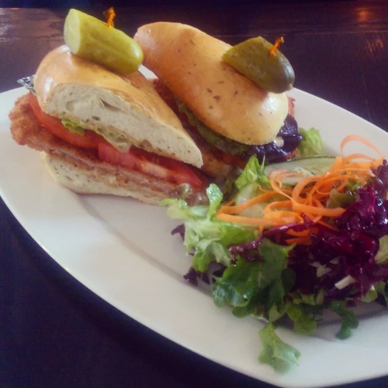 My dad's pork schnitzel sandwich.