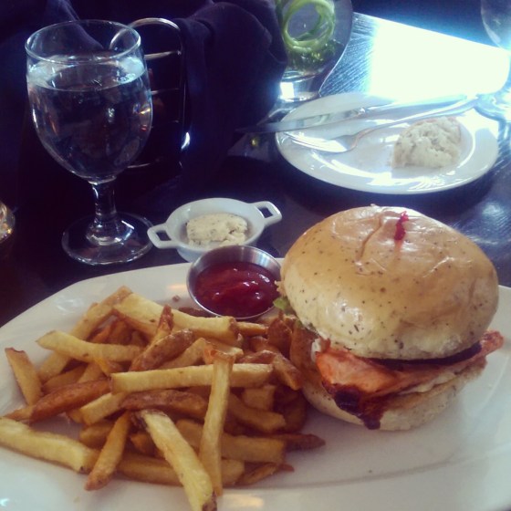 My mom's salmon sandwich.