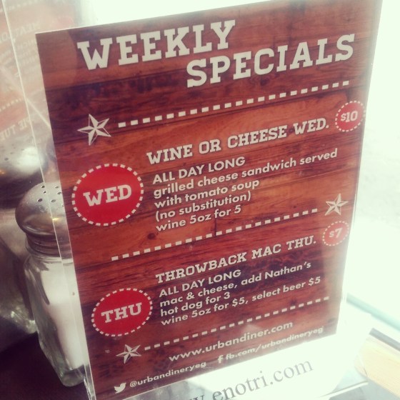 More weekly specials, including Throwback Thursday Mac & Cheese!