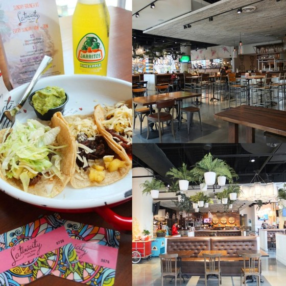 Inside the Latinicity food hall. Pretty good tacos!